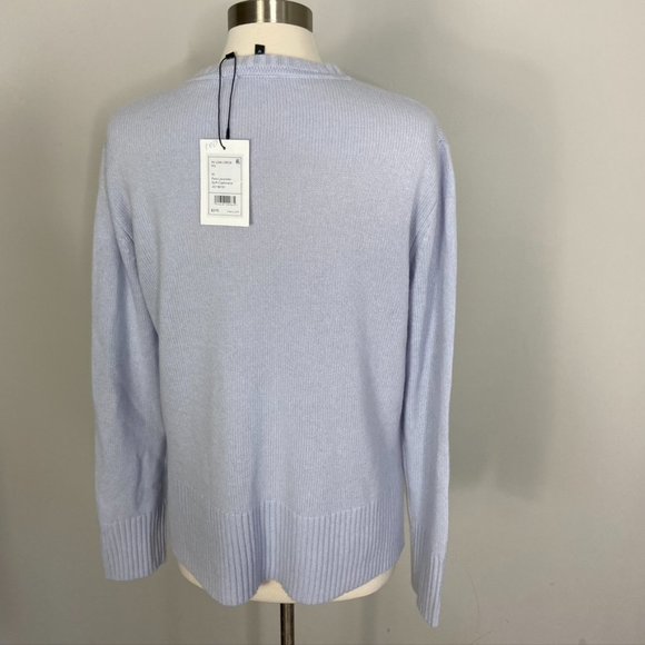 THEORY Soft Cashmere Hi Low Sweater Pale Lavender - Picture 7 of 10